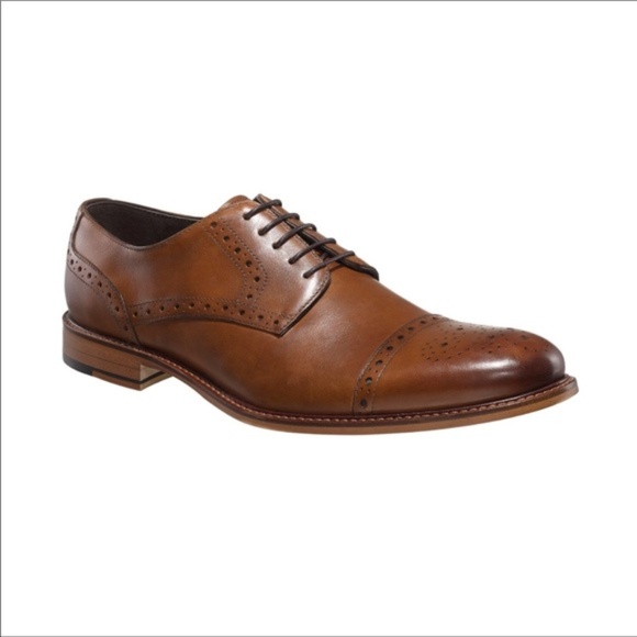 joseph abboud tan plain toe oxfords